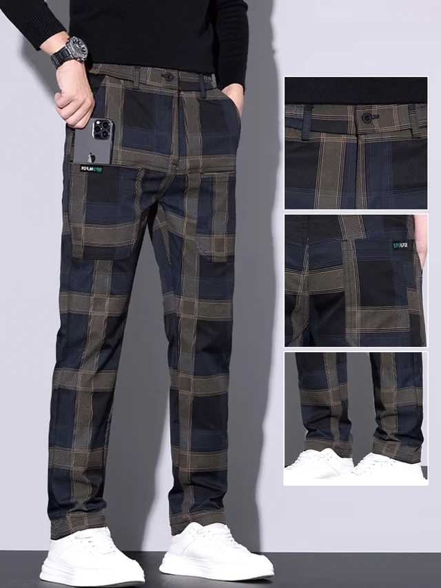 男士休閒格子褲