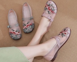 繡花軟底鞋