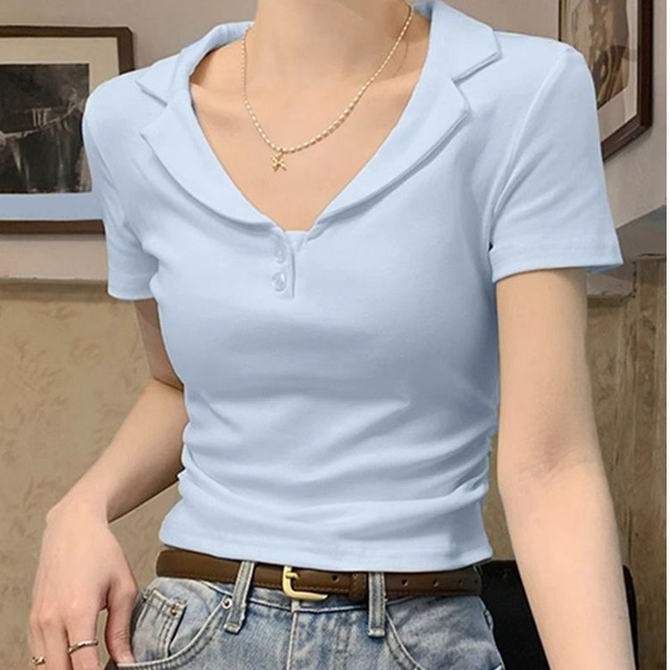 翻領正肩T恤
