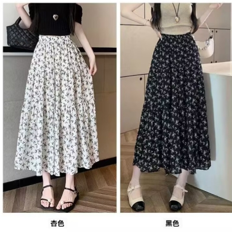 復古碎花半身裙