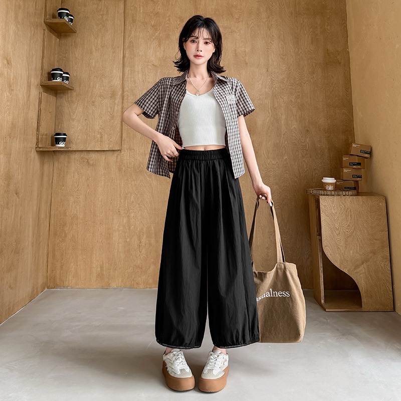 鏤空花邊九分褲