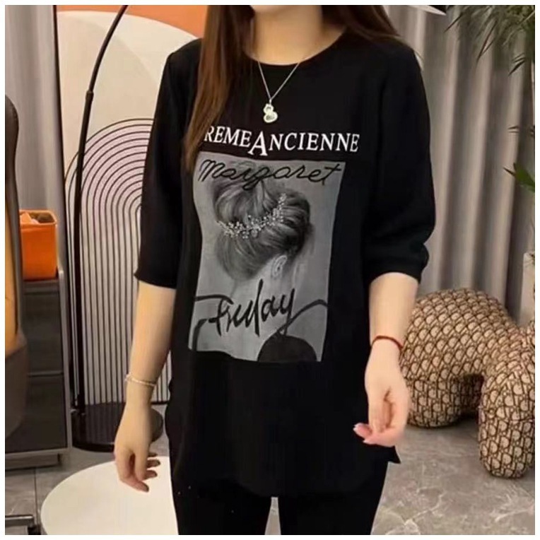 七分袖寬鬆上衣 